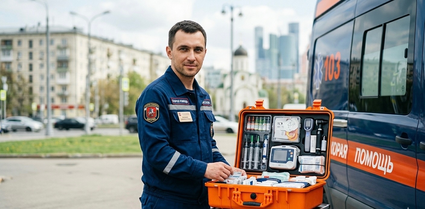 Скорая помощь нового поколения: что лежит в чемоданчике московского фельдшера?
